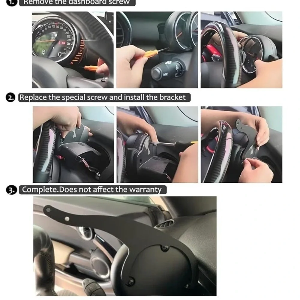 Union‎ Jack Dashboard Phone Mount for Mini Cooper R55 R56 R57 R60 R61 Gray Flag - Picture 3 of 4